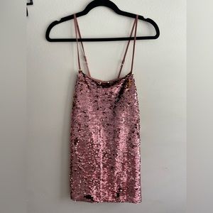 For love and lemons sparkler dress pink and gold sequins